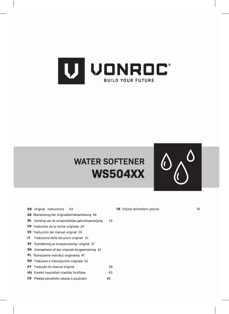 First page image of the manual for S_TB503XX