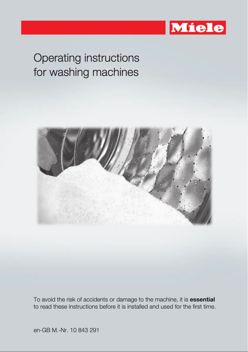 Page n°1 - Manuel utilisateur Miele WCE670