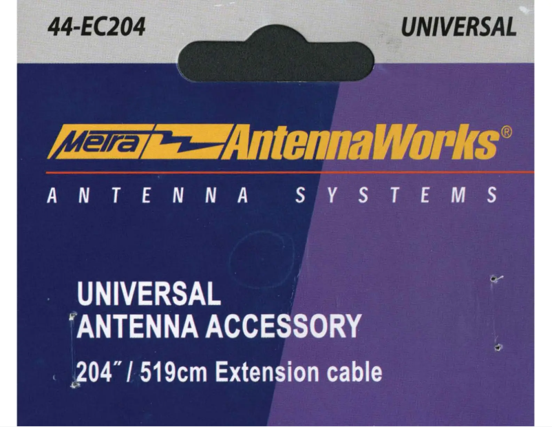 Página 1 del manual Manual de usuario Metra 44-EC204