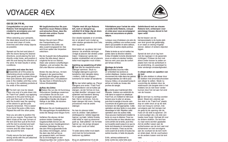 Page 1 de la notice Manuel utilisateur Robens Voyager 4EX