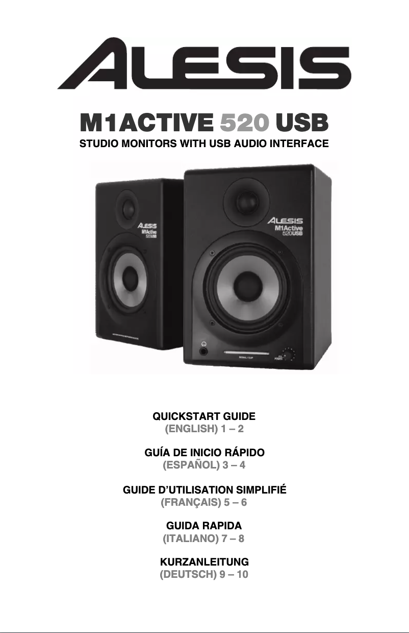 Page 1 de la notice Manuel utilisateur Alesis Monitor One Active 520