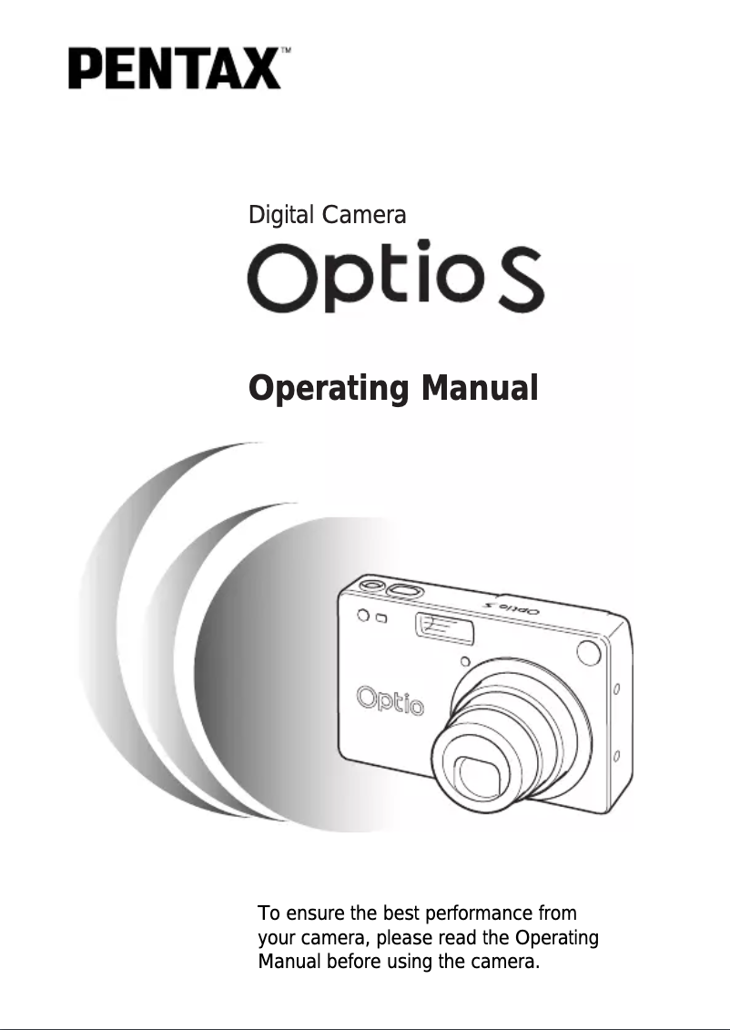 Imagen de la primera página del manual del dispositivo Optio S