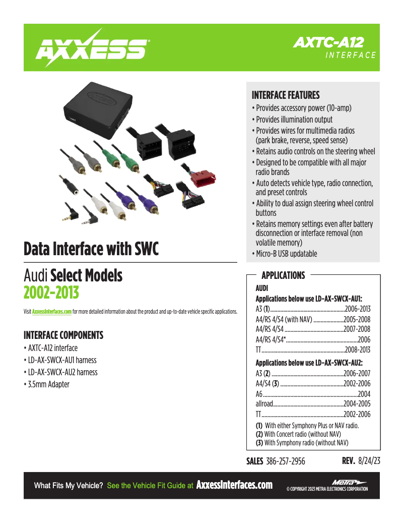 Image de la première page du manuel de l'appareil AXTC-A12