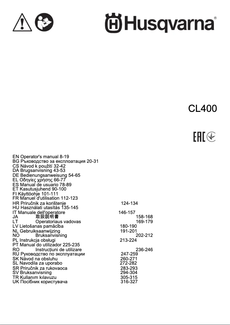 Image de la première page du manuel de l'appareil CL400