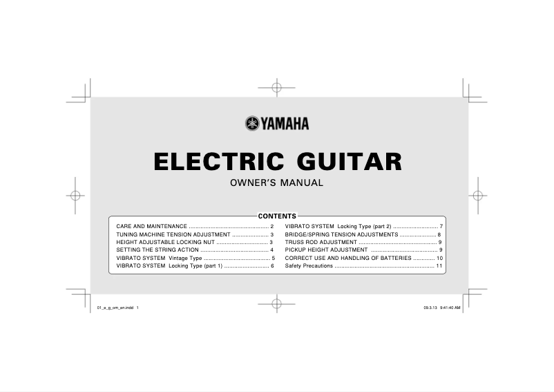 Page n°1 - Manuel utilisateur Yamaha PAC311H