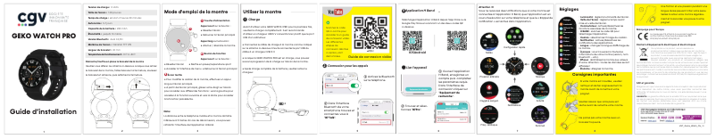 Page 1 de la notice Manuel utilisateur CGV Geko Watch Pro