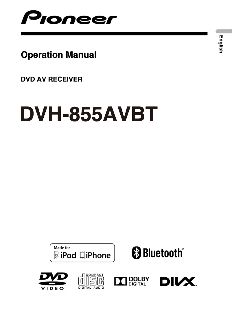 Page 1 de la notice Manuel utilisateur Pioneer DVH-855AVBT