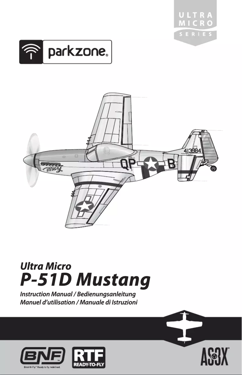 Image de la première page du manuel de l'appareil P-51D Mustang