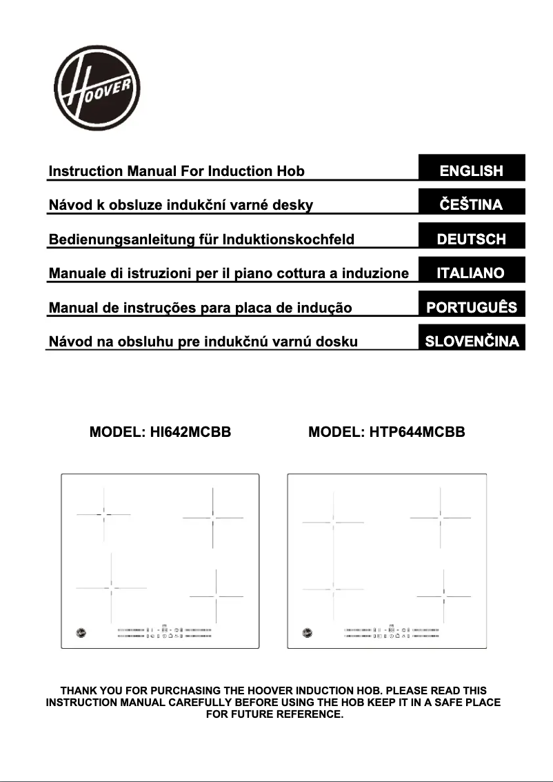 Page n°1 - Manuel utilisateur Hoover H-HOB 300 HI642MC