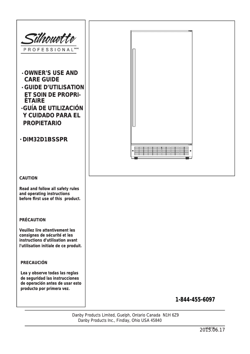 Page 1 de la notice Manuel utilisateur Danby DIM32D1BSSPR