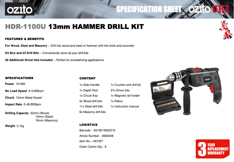 Image de la première page du manuel de l'appareil HDR-1100U