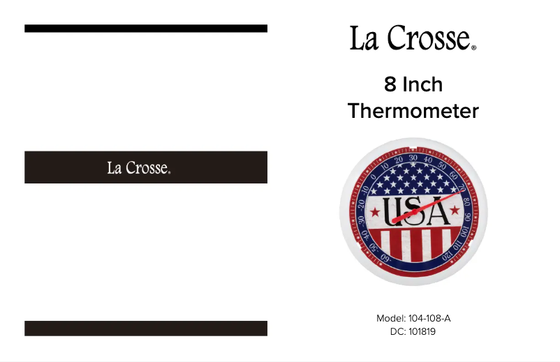 Page n°1 - Manuel utilisateur La Crosse Technology 104-108-A
