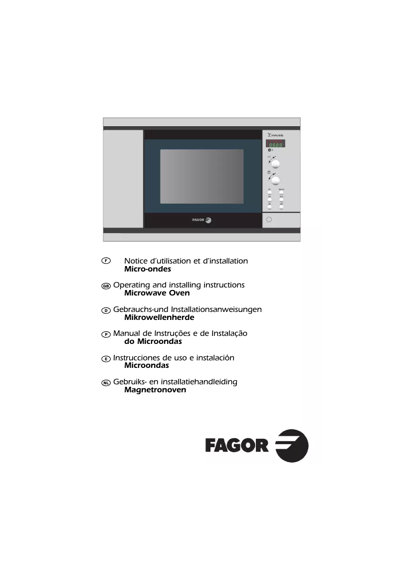 Página 1 del manual Manual de usuario Fagor MW3 206X