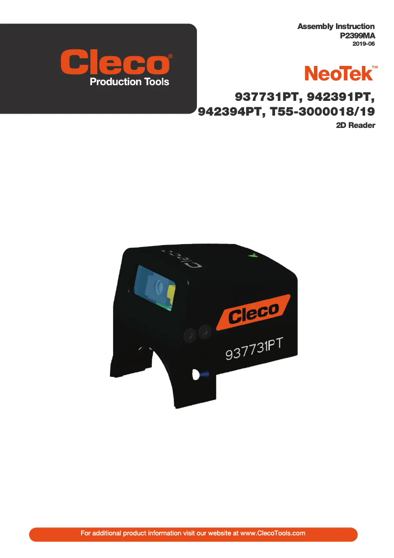 Page n°1 - Manuel utilisateur Cleco NeoTek T55-3000018