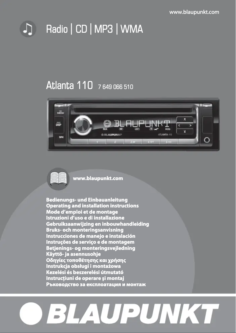 Página 1 del manual Manual de usuario Blaupunkt Atlanta 110