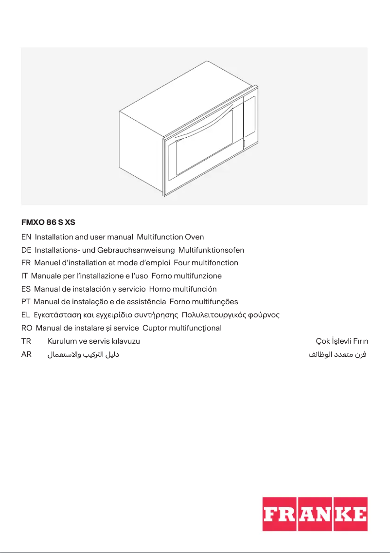 Page n°1 - Manuel utilisateur Franke FMXO 86 S XS