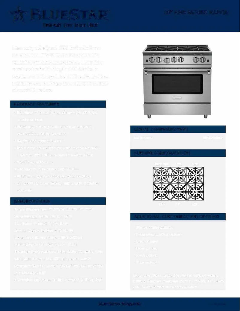 Page n°1 - Fiche technique BlueStar RNB366BV2L