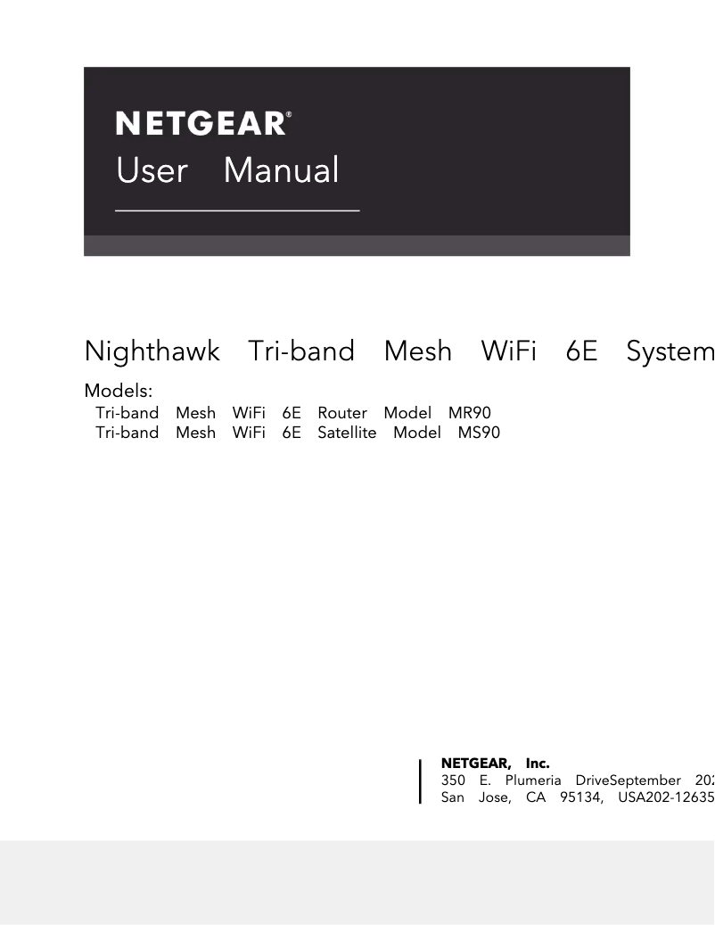 Page n°1 - Manuel utilisateur Netgear Nighthawk MS90