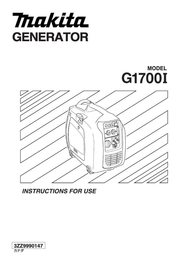 Page 1 de la notice Manuel utilisateur Makita G1700I