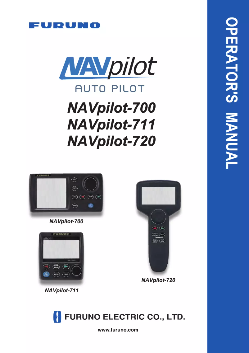 Page 1 de la notice Manuel utilisateur Furuno NAVpilot-700