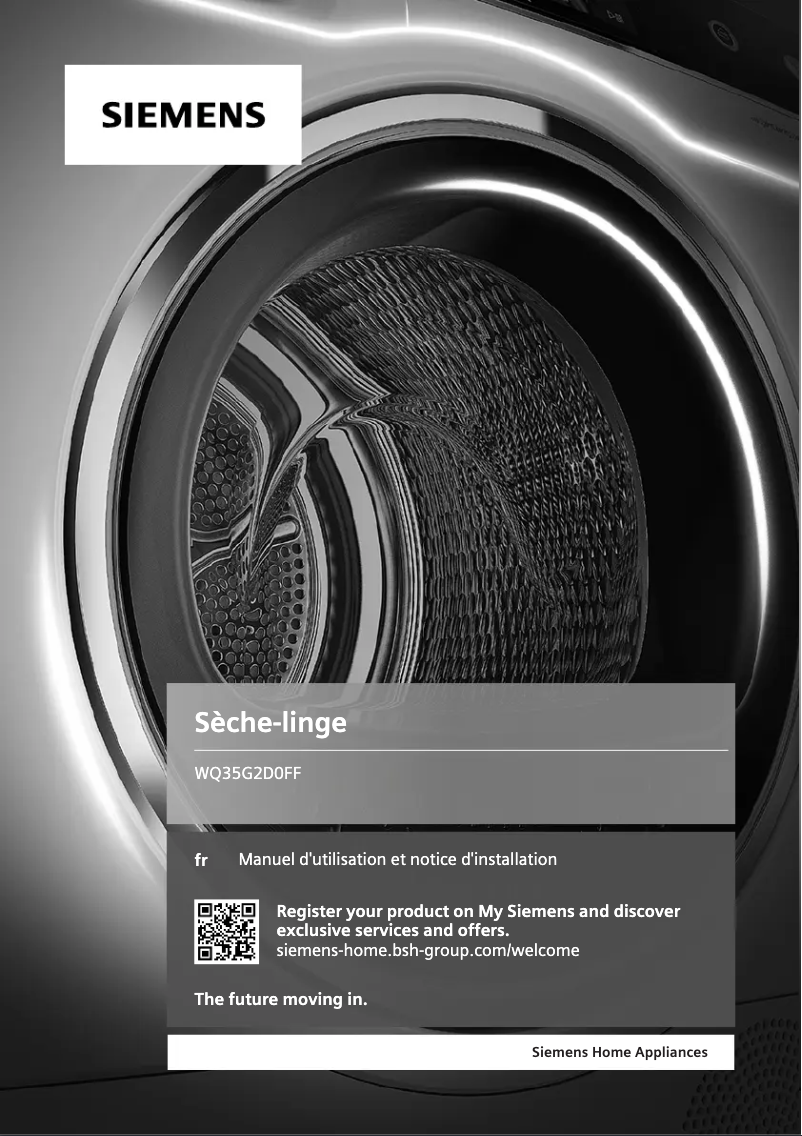 Image de la première page du manuel de l'appareil WQ35G2D0FF