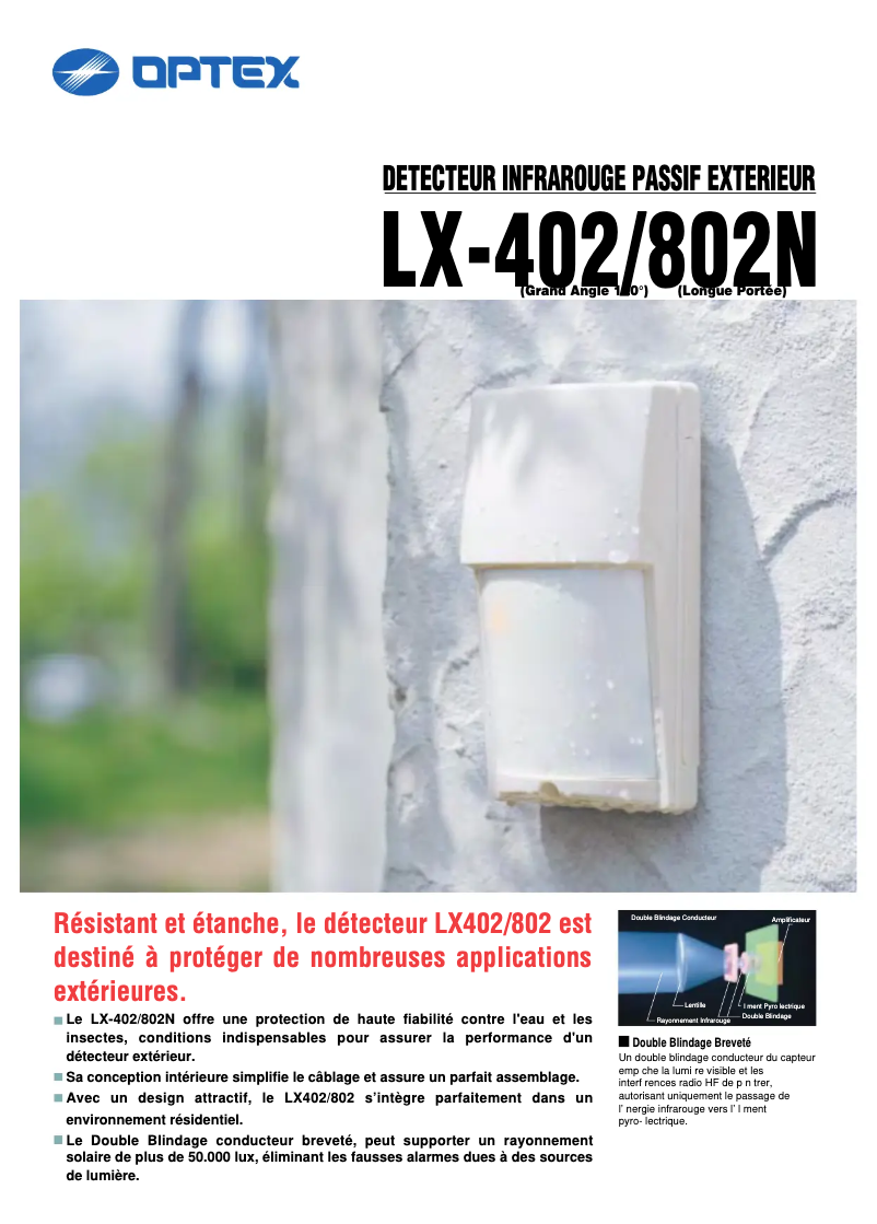 Page 1 de la notice Manuel utilisateur Optex LX-402