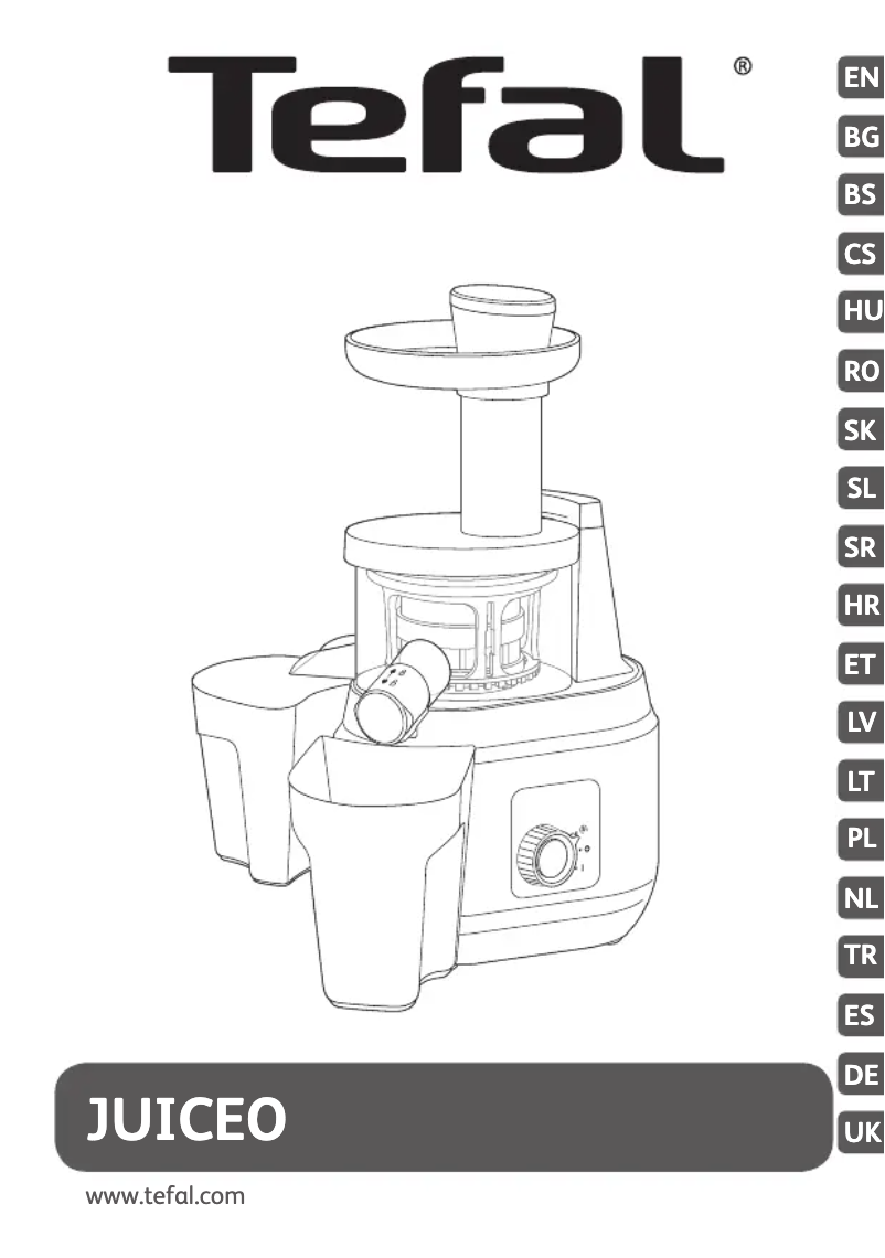 Page n°1 - Manuel utilisateur Tefal Juiceo ZC1508