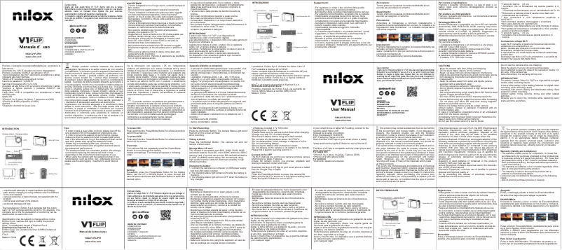 Page 1 de la notice Manuel utilisateur Nilox X-Snap