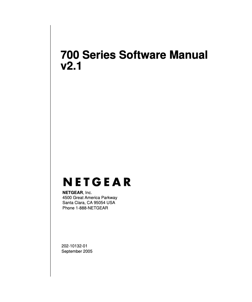 Page n°1 - Manuel utilisateur Netgear FSM726v2
