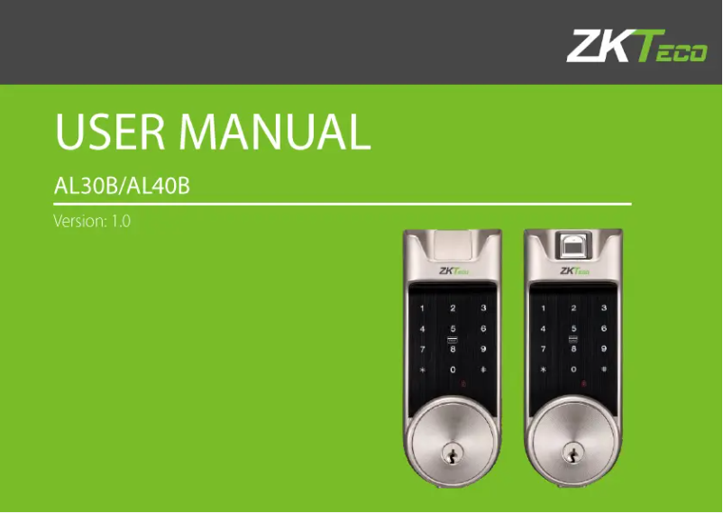 Image de la première page du manuel de l'appareil AL30B