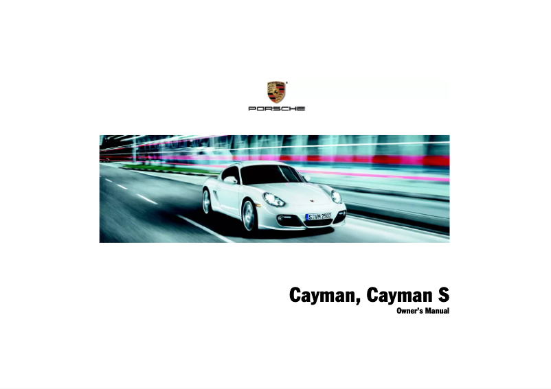 Página 1 del manual Manual de usuario Porsche Cayman (2009)