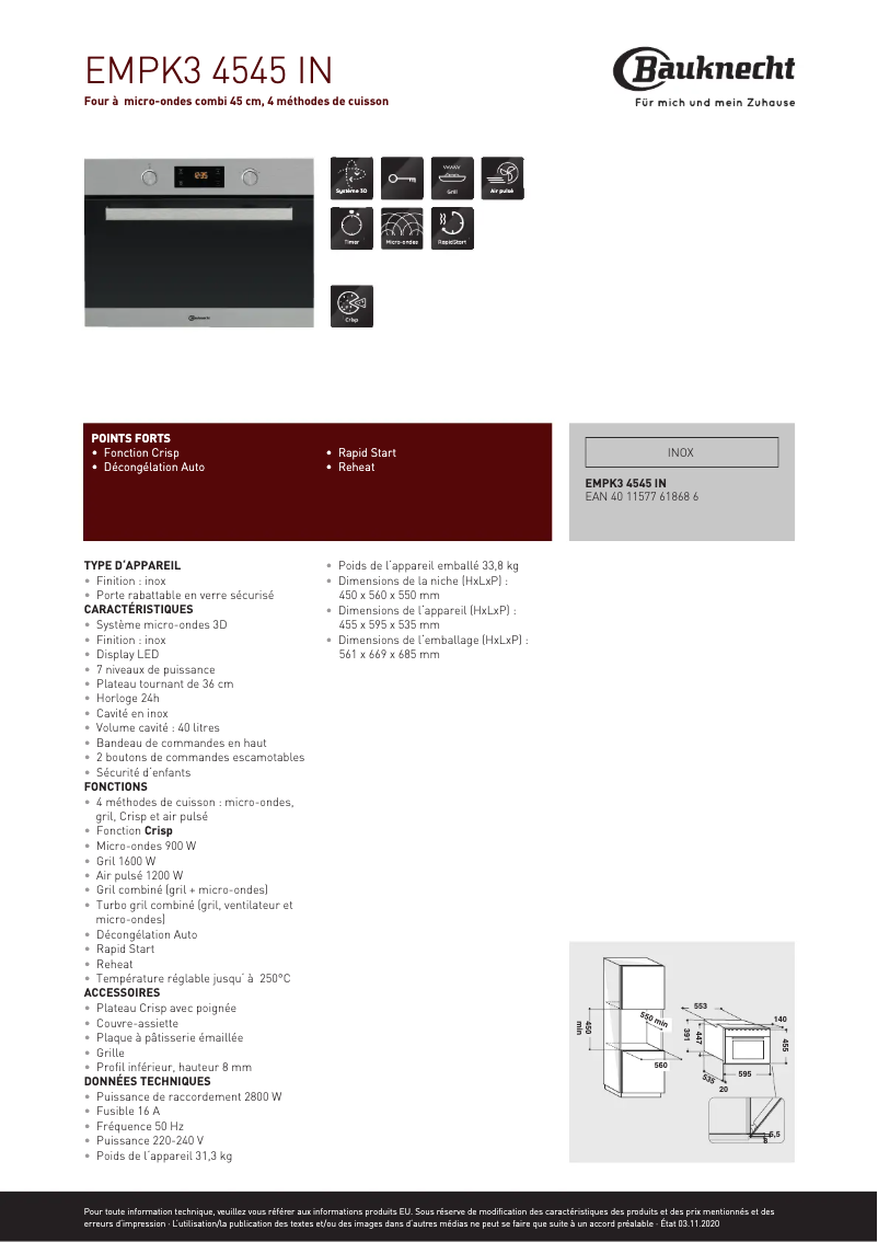 Imagen de la primera página del manual del dispositivo EMPK3 4545 IN