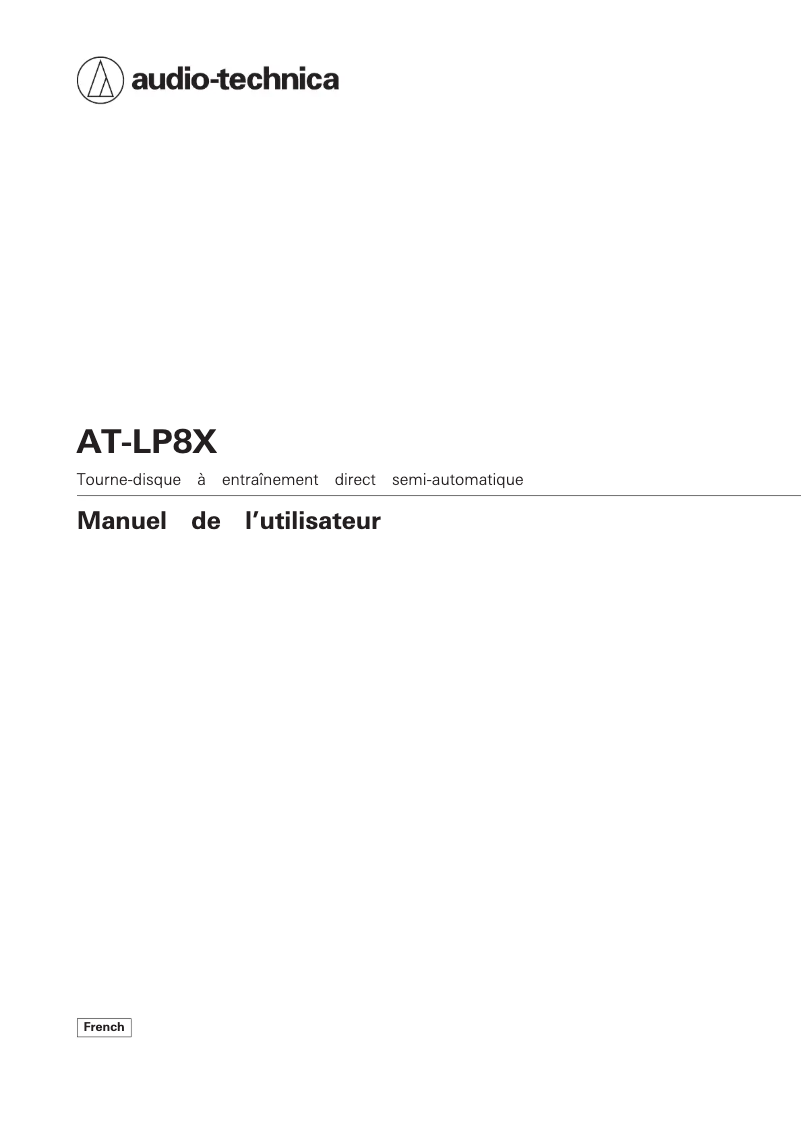 Página 1 del manual Manual de usuario Audio-Technica AT-LP8X