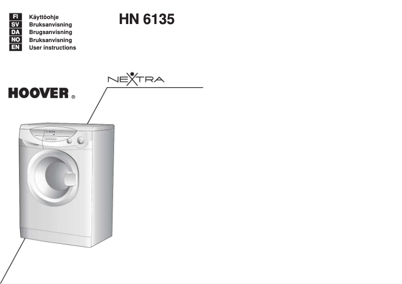 Page n°1 - Manuel utilisateur Hoover HN 6135-84