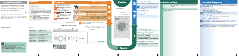 Page 1 de la notice Manuel utilisateur Siemens WM12B060DN