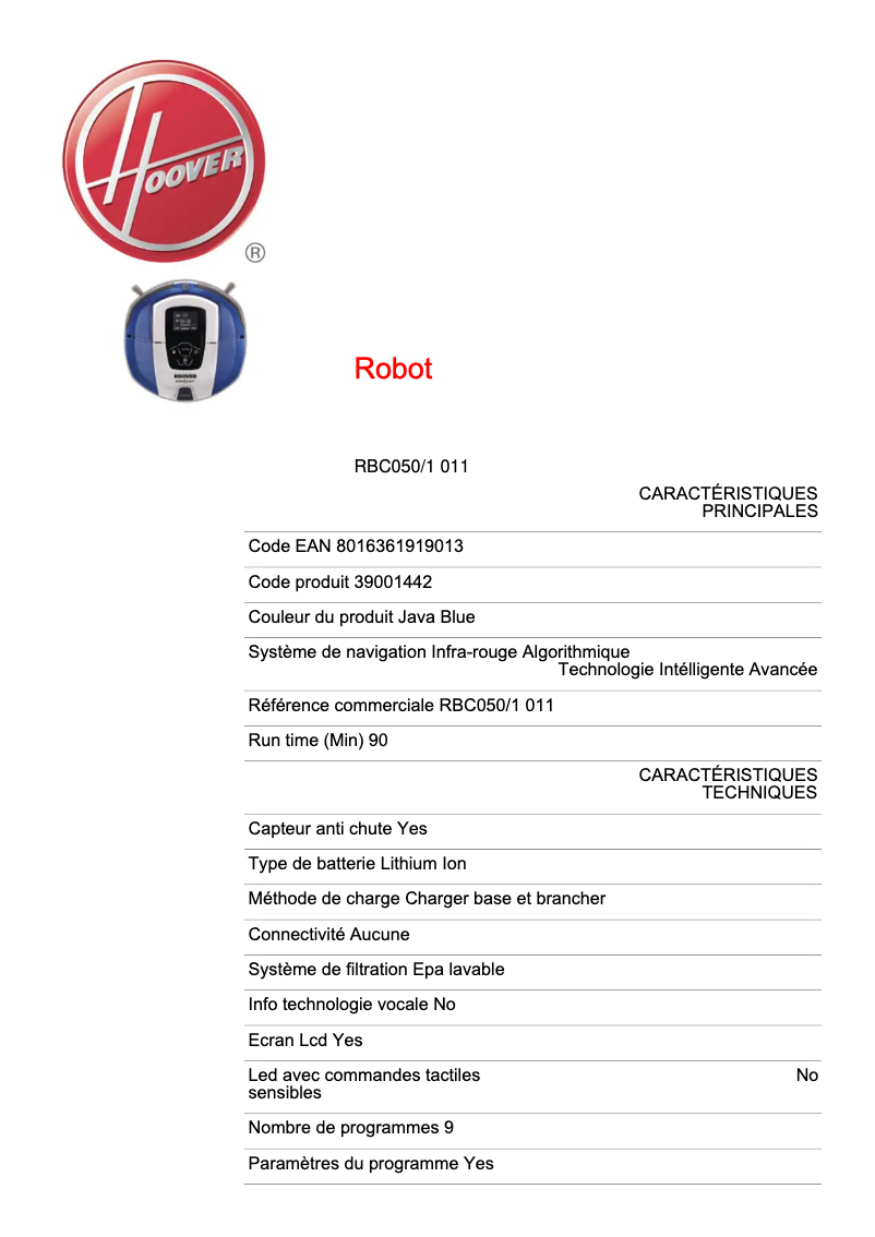 Image de la première page du manuel de l'appareil Robocom 3