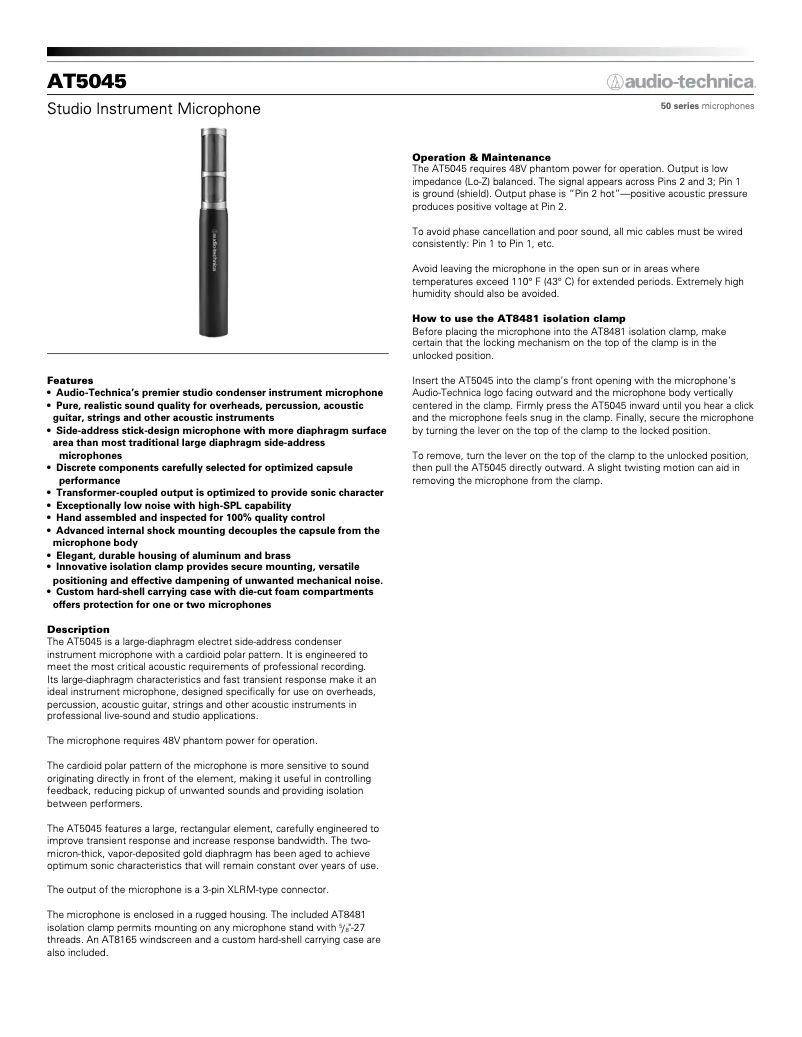 Image de la première page du manuel de l'appareil AT5045