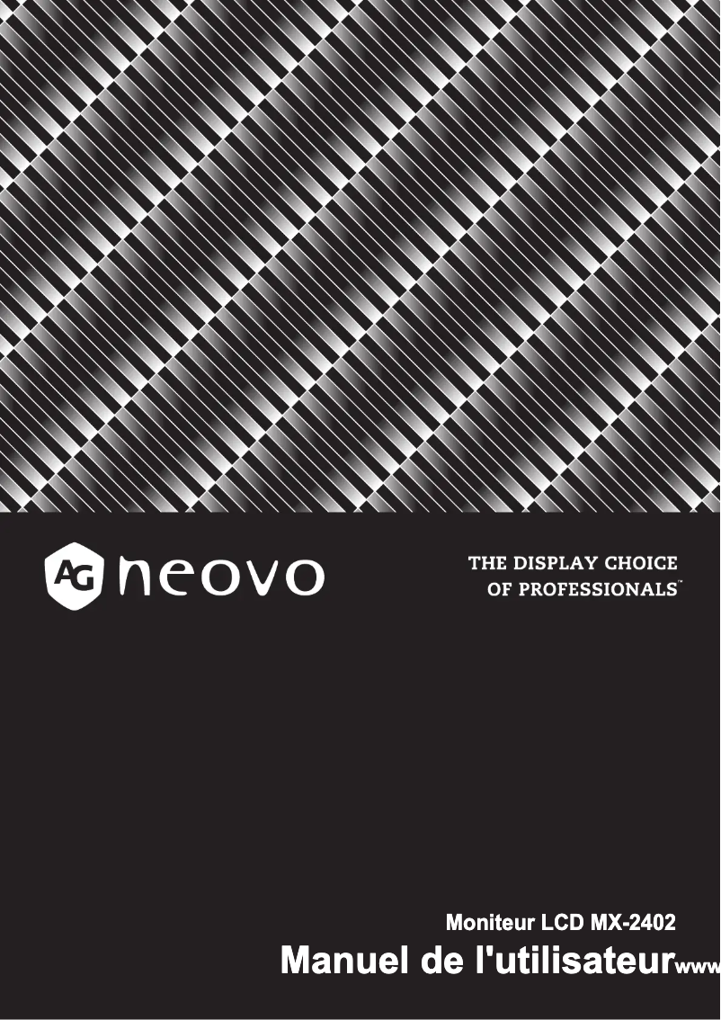 Image de la première page du manuel de l'appareil MX-2402