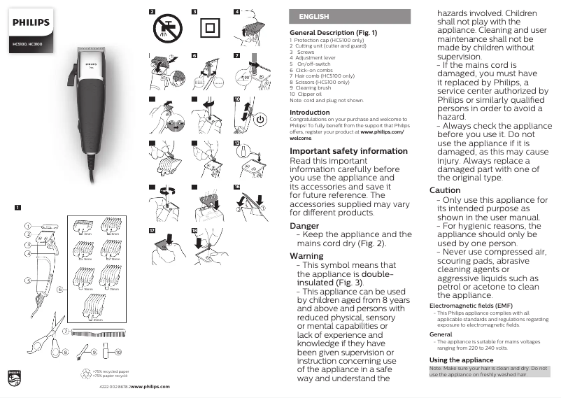 First page image of the manual for Series 5000 HC5100