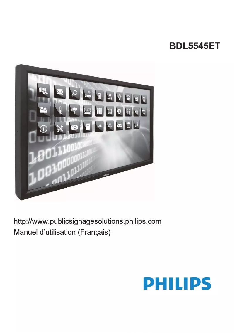 Page n°1 - Manuel utilisateur Philips BDL5545ET