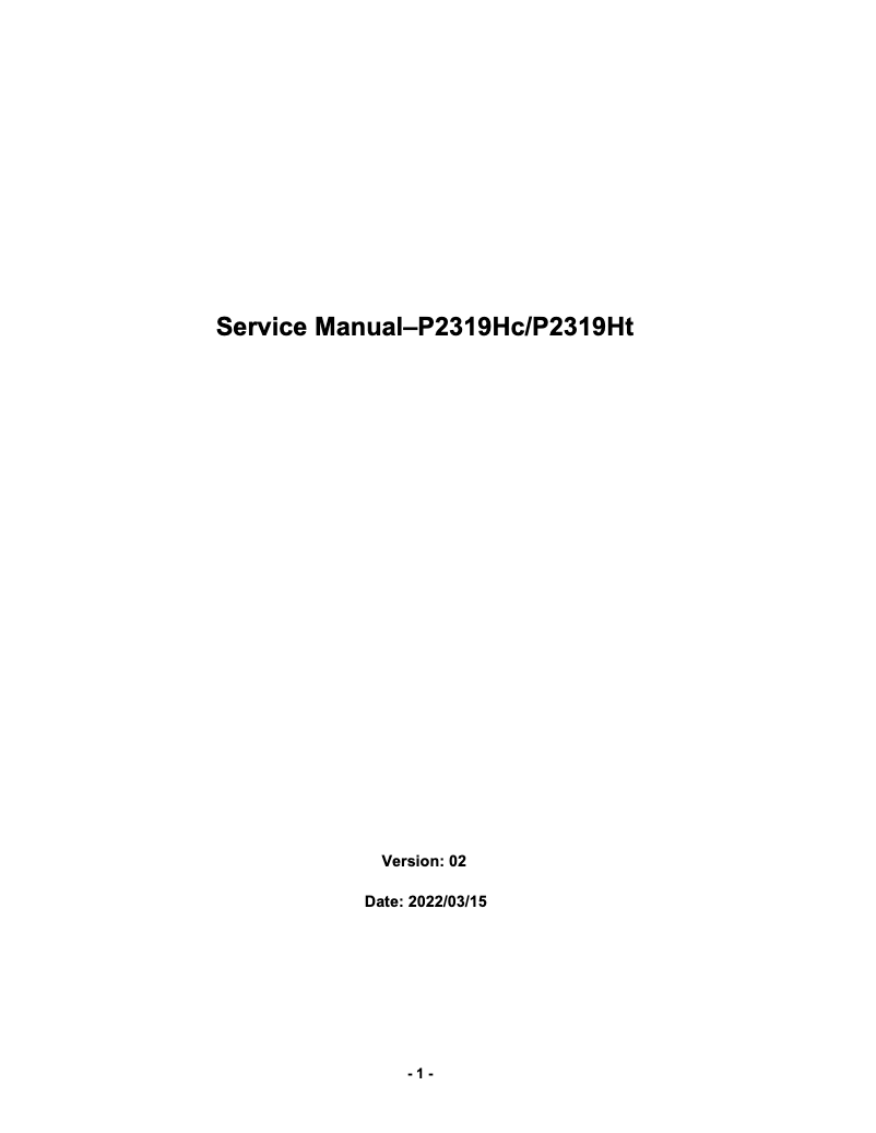 Page 1 de la notice Manuel utilisateur Dell P2319HE