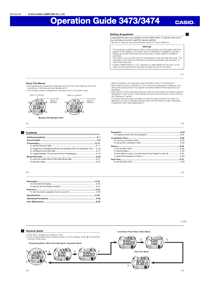 Image de la première page du manuel de l'appareil WS-1100H-4AVEF