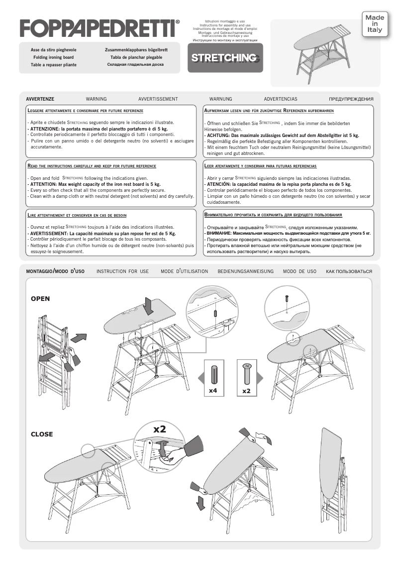 Imagen de la primera página del manual del dispositivo Stretching