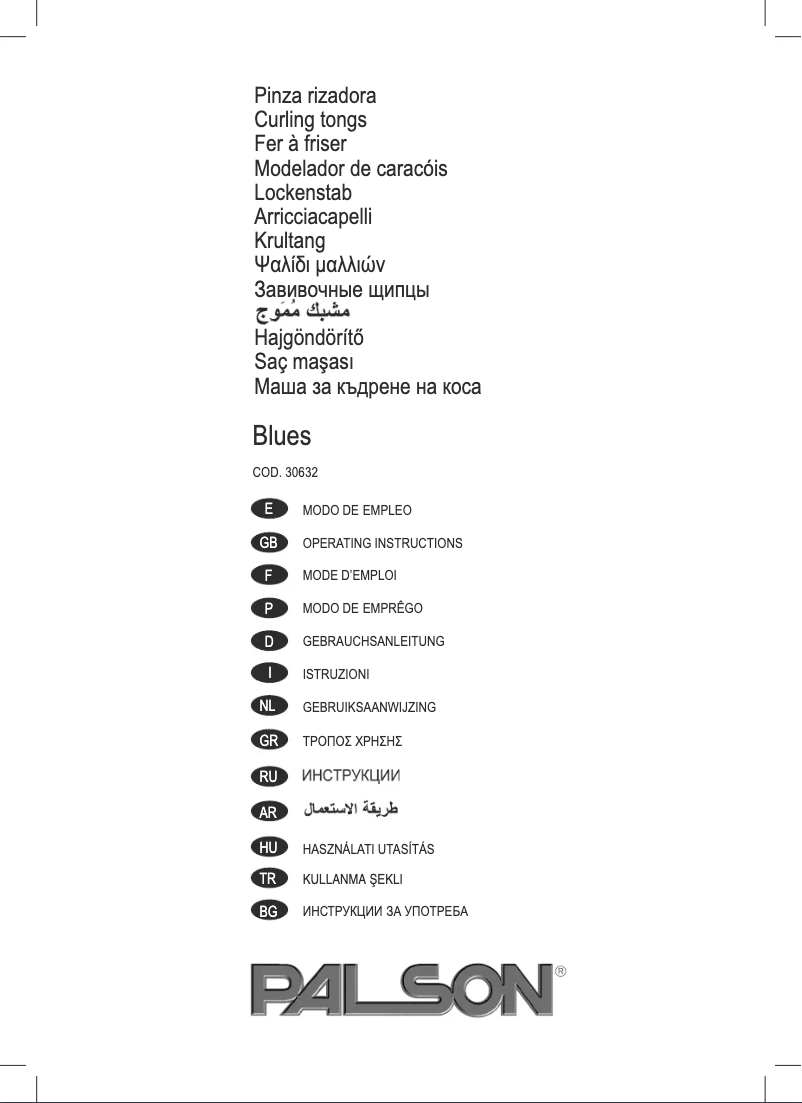 Página 1 del manual Manual de usuario Palson Blues