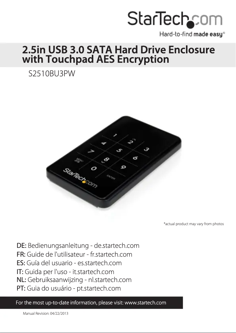 Image de la première page du manuel de l'appareil S2510BU3PW