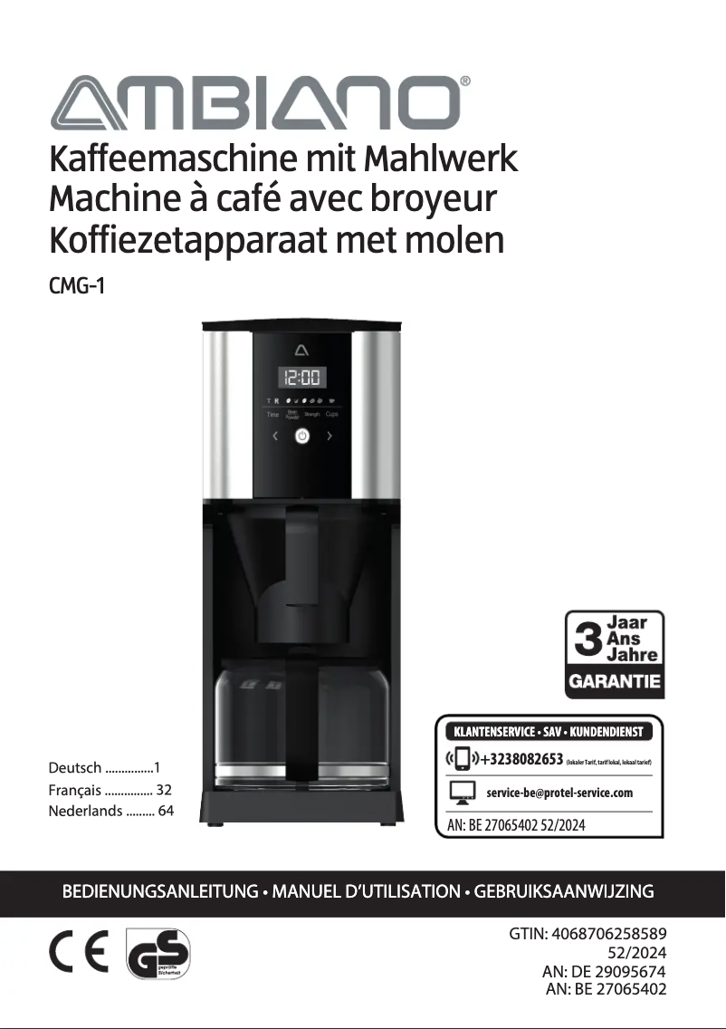Page n°1 - Manuel utilisateur Maginon CMG-1