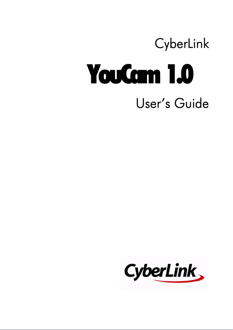 Page 1 de la notice Manuel utilisateur Cyberlink YouCam 1.0