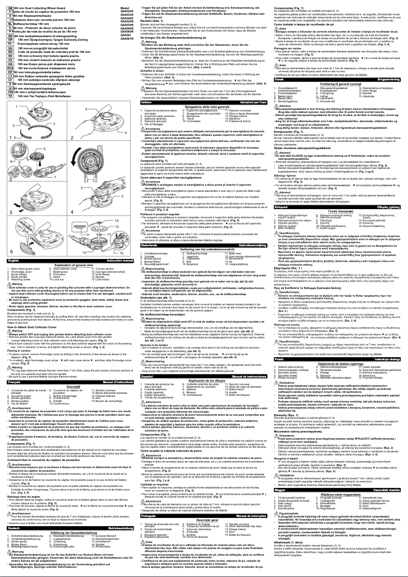 Page 1 de la notice Manuel utilisateur Makita GA5020