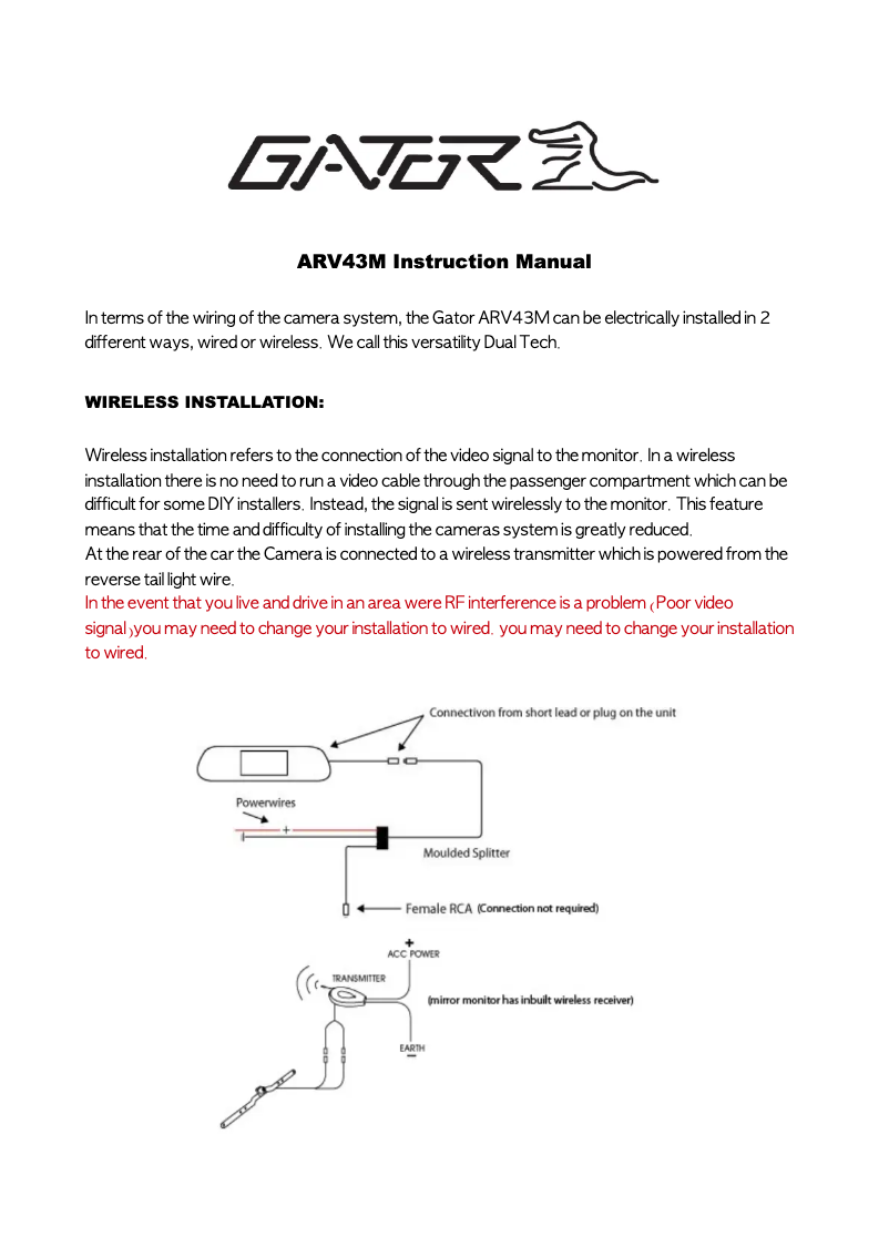 Image de la première page du manuel de l'appareil ARV43MP
