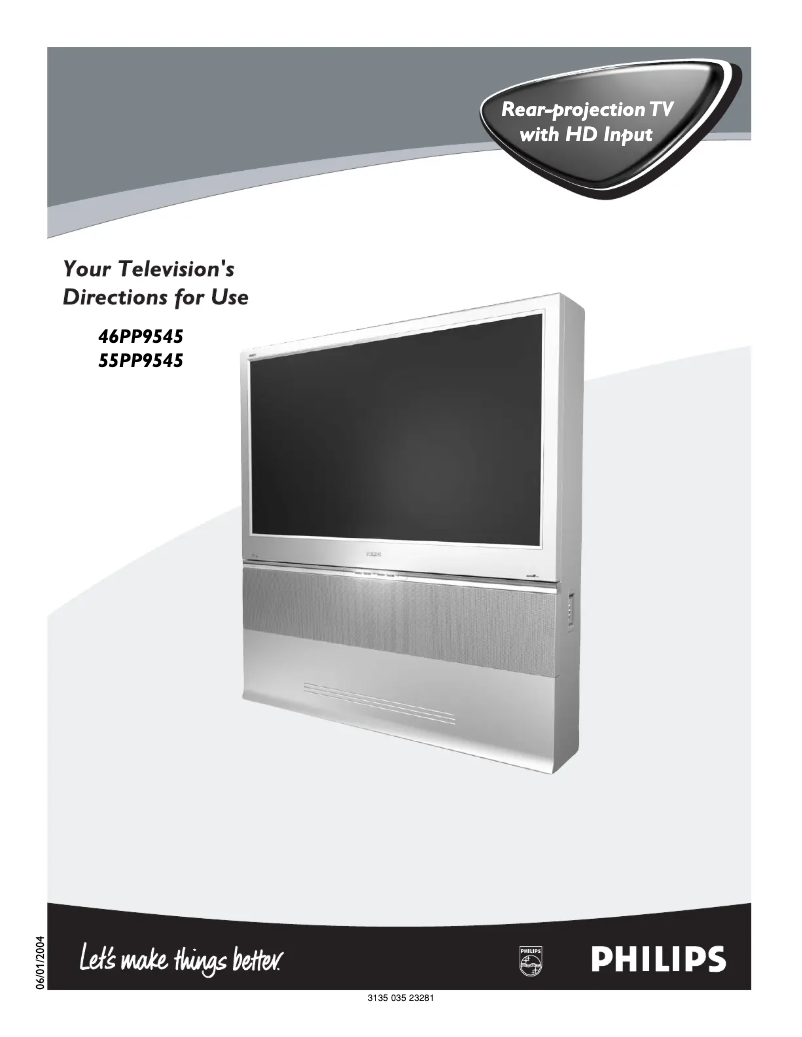 Page 1 de la notice Manuel utilisateur Philips 50PP7445